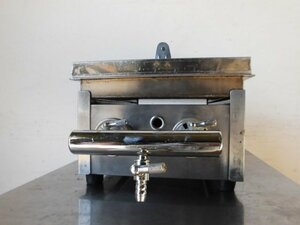 中古厨房 業務用 カキ 牡蠣焼き 蒸し焼 どて焼き 鉄板 LPガス プロパン 蓋付き W285 D410 H300
