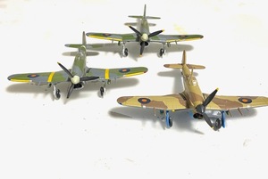 イギリス空軍 タイフーン 戦闘爆撃機 3機 ヴァイキングキット コレクション vol.2 1/144 F-toys エフトイズ 組立済