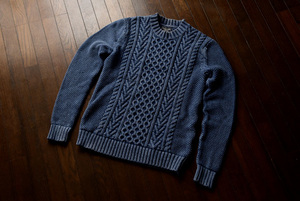 希少品 Aran Crewneck Sweater アバクロ cottonセーター 正規品 Abercrombie ＆ Fitch 本物 Mens メンズ