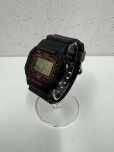 ⑪CASIO カシオ クォーツ腕時計　G-SHOCK デジタル　ラバー　redレッド　BLKブラック DW-5600KH-1JR