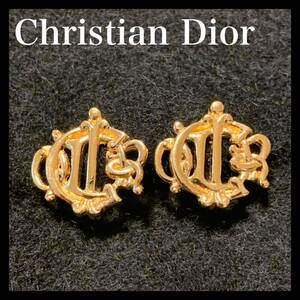 Christian Dior ディオール イヤリング エンブレム ヴィンテージ