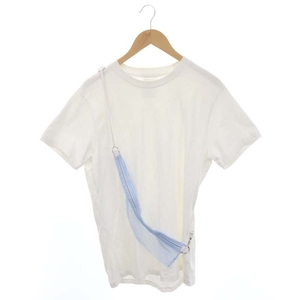 ヘルムートラング HELMUT LANG POCKET TEE STANDARD TEE Tシャツ カットソー 半袖 M 白 水色 ホワイト ライトブルー ユニセックス