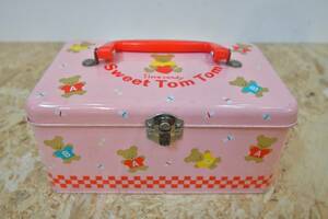 昭和　レトロ　雑貨　かわいい　クマ　ベア　篠崎　SHINOZAKI　キャンデー缶　ピンク　缶　小物入れ　スイートトムトム　Sweet　Tom Tom