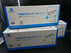 l【ジャンク】KONICA MINOLTA トナー magiccolor 2400/2500シリーズ　カラートナーバリューパック 1710588-005、006，007