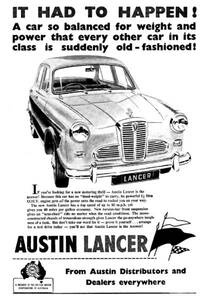 ◆1958年の自動車広告　オースチン　ランサー　AUSTIN