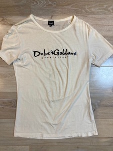 ドルチェ＆ガッバーナ Tシャツ Mサイズ メンズ白 DOLCE＆GABBANA ドルガバ半袖Tシャツ