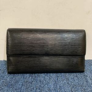 【LOUIS VUITTON】ルイ ヴィトン　エピ　ポルト トレゾールインターナショナル M63382　三つ折り 長財布　ブラック 財布　カードケース