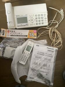 説明書あり　Panasonic KX-PZ500-W ファック　電話　子機　インクリボン　パナソニック FAX ホワイト 電話機 おたっくす 
