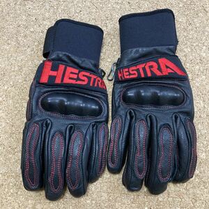 HESTRA ヘストラ　グローブ　サイズ 7 黒　スキー　レーシング　手袋　スノーボード スノボ レディース キッズ 革 レーシンググローブ