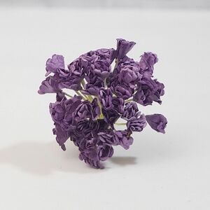 造花[ミニ・ペーパーフラワー シロツメクサ風（紫 #182） 直径約3-6mm 50本] 手作り ハンドメイド リース アートフラワー