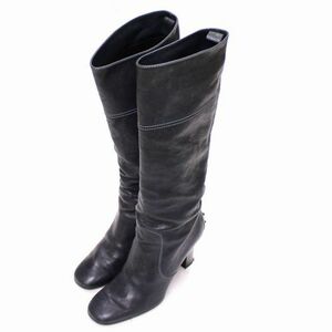 TODS トッズ JODIE BOOT ロングブーツ 36 1/2 ネイビー