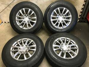 【200系ハイエース】溝有195/80R15 107/105L LT TOYO スタッドレスタイヤ 15×6J+33 PCD139.7 6H PRODITAアルミホイール ４本