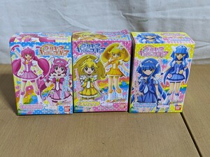 未開封 まとめ/プリキュア キューティー フィギュア 3個 3種類 食玩 まとめ売り キュアハッピー キュアピース キュアビューティ