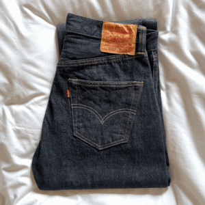 バレンシア工場製 1947年モデル LEVI’S 501XX 47501-0111 W34(W31) L36 濃紺 美品 米国製 リジッド 片面 レザー 40s 47s アメリカUSA製555