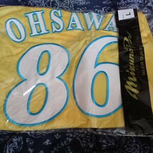 NPB☆☆☆北海道日本ハムファイターズユニフォーム 背番号86 大沢啓二 サイズL MIZUNO製 プロモデル　ハッピーイエロー