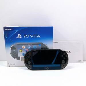 125【中古】SONY PlayStation Vita 本体 PCH-2000 ブラック PSVITA Wi-Fiモデル 充電器なし 箱付き 動作確認 初期化済み 現状品