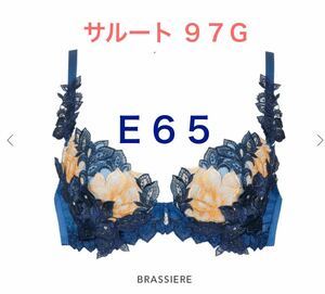 サルート　E65　【マレフィセント】　KO　ワコール　97G　店舗限定　Pアップ　新品タグ付　ブラジャー　ネイビー　限定販売コレクション