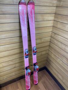 KAZAMAカザマ 150 WINTERHIGH スキー板 ピンク　ビンディング　キッズ