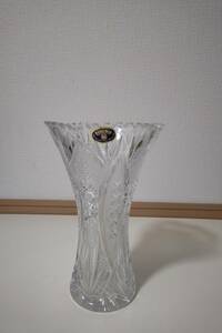 BOHEMIA　ボヘミア　フラワーベース　チェコ製　クリスタルガラス　グラス　花瓶　高さ２５cm　箱付き
