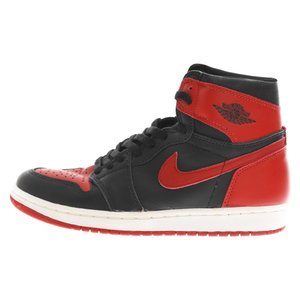 NIKE ナイキ 94復刻 AIR JORDAN1 エアジョーダン1 1994 ブレッド ハイカットスニーカー ブラック/レッド 130207-061 US8.5