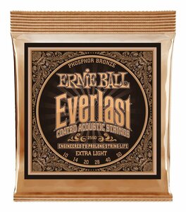 ★ERNIE BALL 2550 ×1 [10-50] Everlast Extra Light Coated Phosphor Bronze アコースティックギター弦★新品送料込/メール便