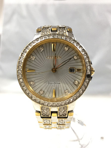 CITIZEN◆Silhoutte Crystal Dial/アナログ/ステンレス/WHT/SLV/SS/E013-S104505