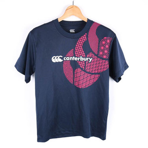 カンタベリー 半袖Tシャツ グラフィックT 和柄 スポーツウエア PO メンズ Sサイズ ネイビー CANTERBURY