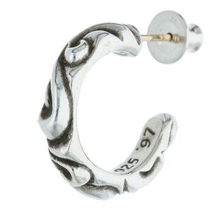 クロムハーツ Chrome Hearts HOOP SCROOL 1/スクロールフープ シルバーピアス 中古 SS07