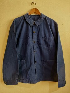 60s フランス ワークツイルジャケット 50 L〜XL 50s 70s Vポケット　Le Fort Beau ミントコンディション