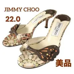 【訳あり】◾️JIMMY CHOOジミーチュウ◾️ミュール◾️サンダル◾️蝶の羽飾り