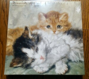 キュン死確実!二匹の子猫　インテリアアートパネル　ネコ油絵風　絵画風キャンパス