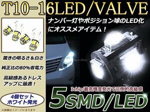 GK5 フィットRS LED ポジション ナンバー 車幅灯 ライセンス ランプ ライト ウェッジ 球 バックランプ ルームランプ 4個 T10