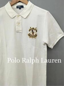 ポロラルフローレン Polo by Ralph Lauren ポロシャツ 半袖 ビッグポニー かの子 ホワイト キッズ 160サイズ !★&