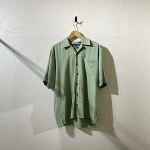 old rayon plain shirt 古着 ビンテージ 半袖シャツ レーヨンシャツ オープンカラーシャツ 90s 80s プレーンシャツ