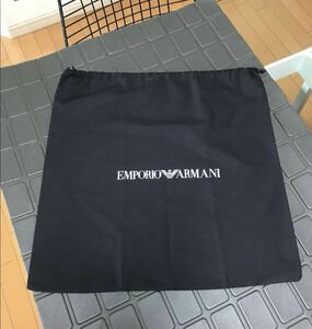 【EMPORIO ARMANI】 エンポリオアルマーニ　巾着　BLACK/黒　バッグ保存袋 巾着袋 布袋 内袋