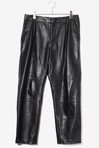 stein シュタイン FAKE LEATHER TROUSERS フェイクレザー トラウザーズ イージーテーパードパンツ S DARK CHARCOAL ダークチャコール ST.10