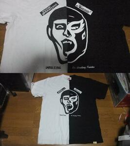 送料無料 パンクドランカーズ punkdrunkers ハオミン haoming コラボ プロレス マスクマン Tシャツ プロレス XXL 黒白