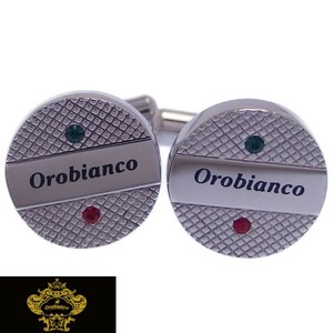 カフス カフスボタン Orobianco オロビアンコ シルバー イタリアン スワロフスキー ORT209B メンズ ブランド カフスマニア