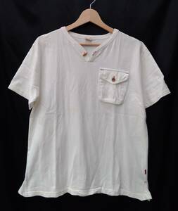 ETERNAL エターナル 備中倉敷工房 半袖Tシャツ cotton 100% サイズM ホワイト 白 メンズ ポケット