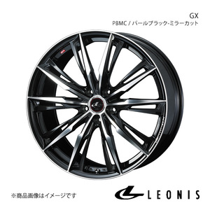 LEONIS/GX IS 20系 4WD アルミホイール1本【19×8.0J 5-114.3 INSET43 PBMC(パールブラック/ミラーカット)】0039391