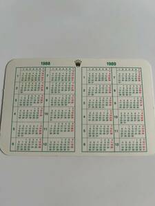 ロレックス ROLEX 1988-1989 calendar カレンダー R番 L番 ヴィンテージ アンティーク 付属品 純正付属品