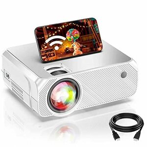 【中古】LED Projector WIFI Full HD 1080P 300 Inch Big Screen Home Theater Smar