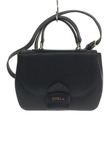 FURLA◆2wayハンドショルダーバッグ/レザー/黒