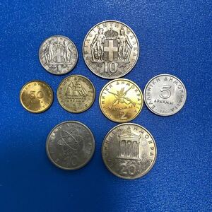 ギリシャのコインB ８枚　1960〜80年代
