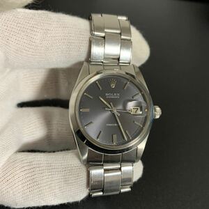 美品　ロレックス　ROLEX 6694 オイスターデイト　プレシジョン　手巻き　メンズ　グレー文字盤