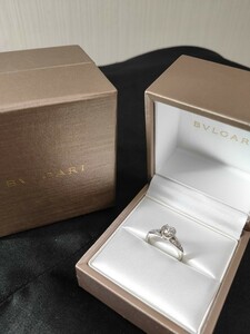 BVLGARI ブルガリ PT950 ダイヤモンドリング インコントロダモーレ リング ☆2337AL No.1318905474 内径15mm 5号前後 ダイヤ直径約5〜6mm