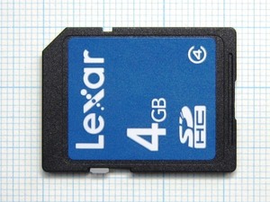 ★Ｌｅｘａｒ ＳＤＨＣメモリーカード ４ＧＢ 中古★送料６３円～