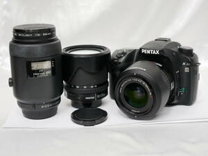 #7369 Pentax K20 d pentax-fa 100mm F2.8 da 18-55mm F3.5-5.6 AL II 18-135mm ED AL DC WR ペンタックス デジタル一眼レフカメラ