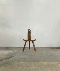フランス アンティーク Burutalist Chair チェア テーブル 店舗什器 ベルギー