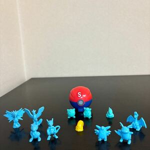 ポケモンバトル 11個 ＋ スーパーボール 中古品 1996 1997 ポケモン フィギュア ミュウ ミュウツー フリーザー サンダー オムナイト